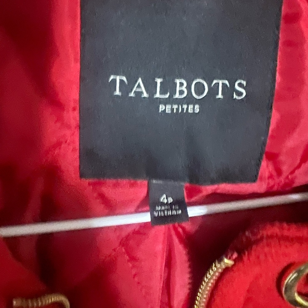 Talbots Red Peacoat - Picture 2 of 2
